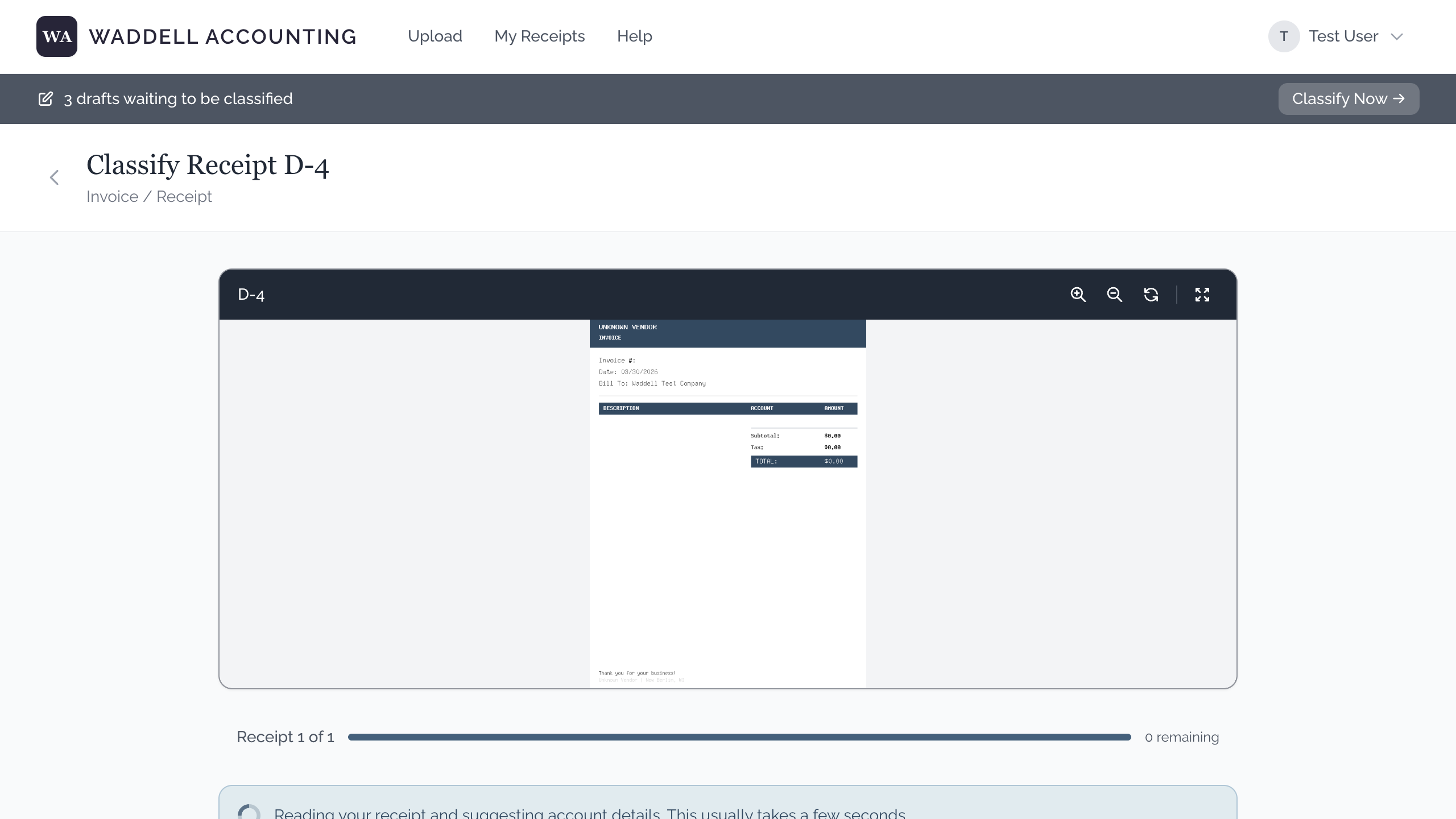 Batch review progress bar