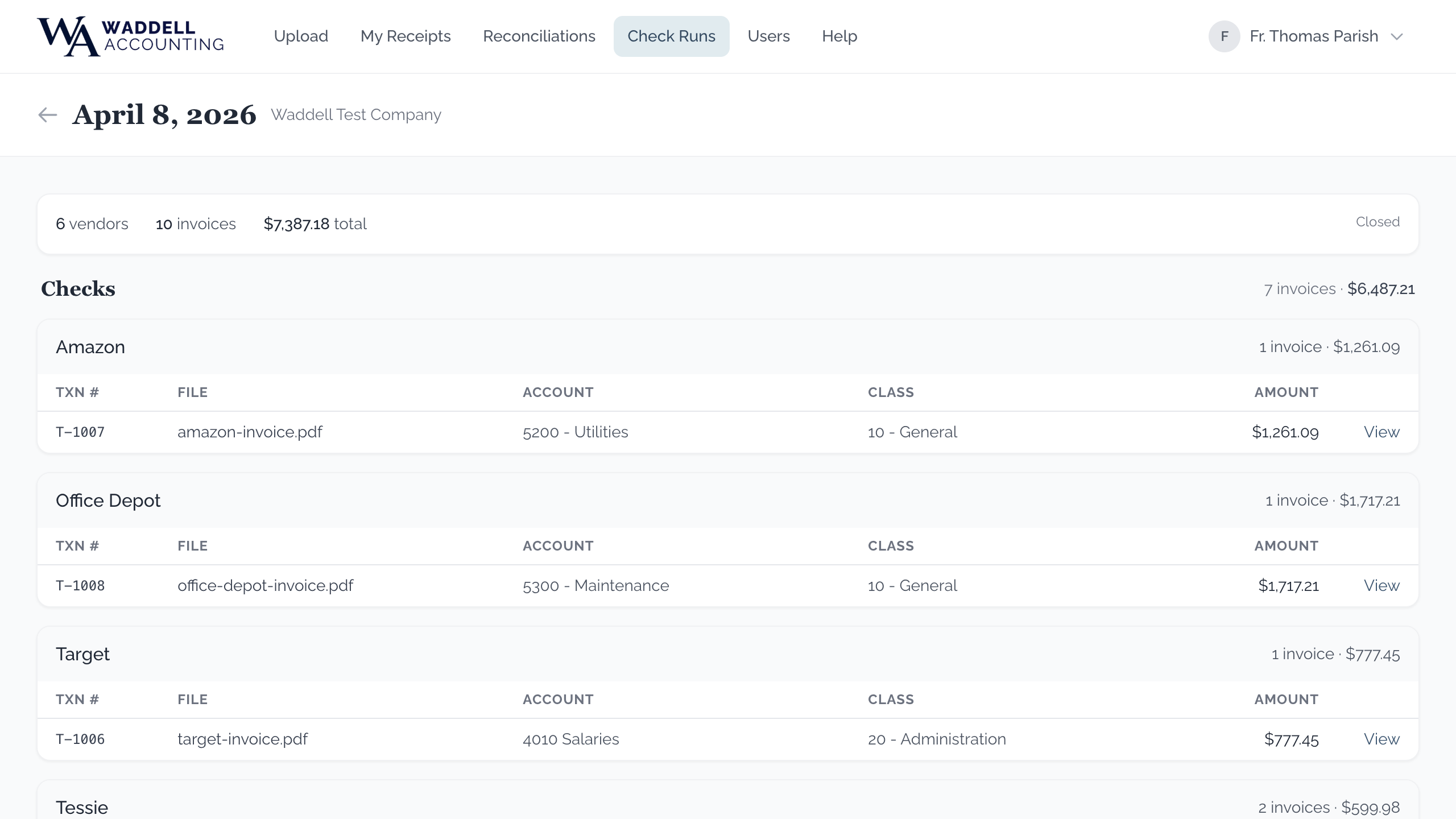 Check Run detail page